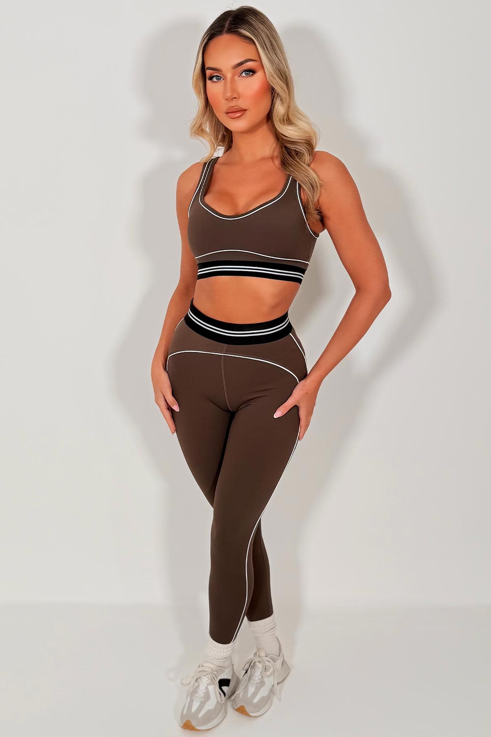 womens high waist legging and bra top matching two piece set alo yoga styledup uk