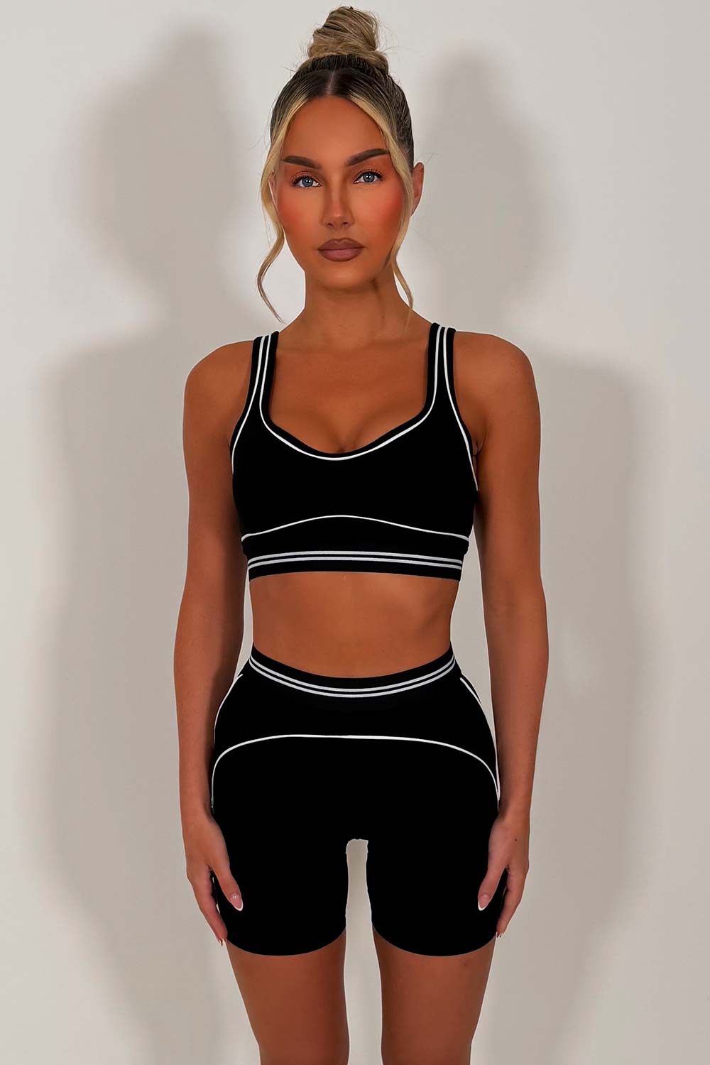 womens heart throb bra and high waist leggings two piece matching set alo yoga womens uk styledup