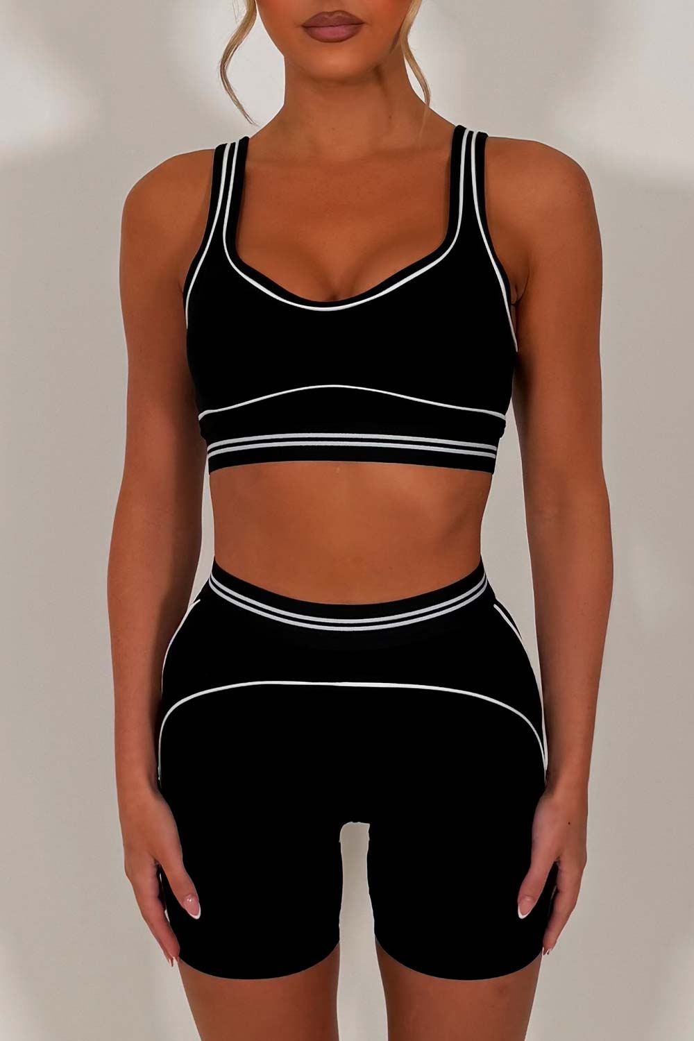 alo yoga high waist heart throb legging and bra two piece matching set styledup uk
