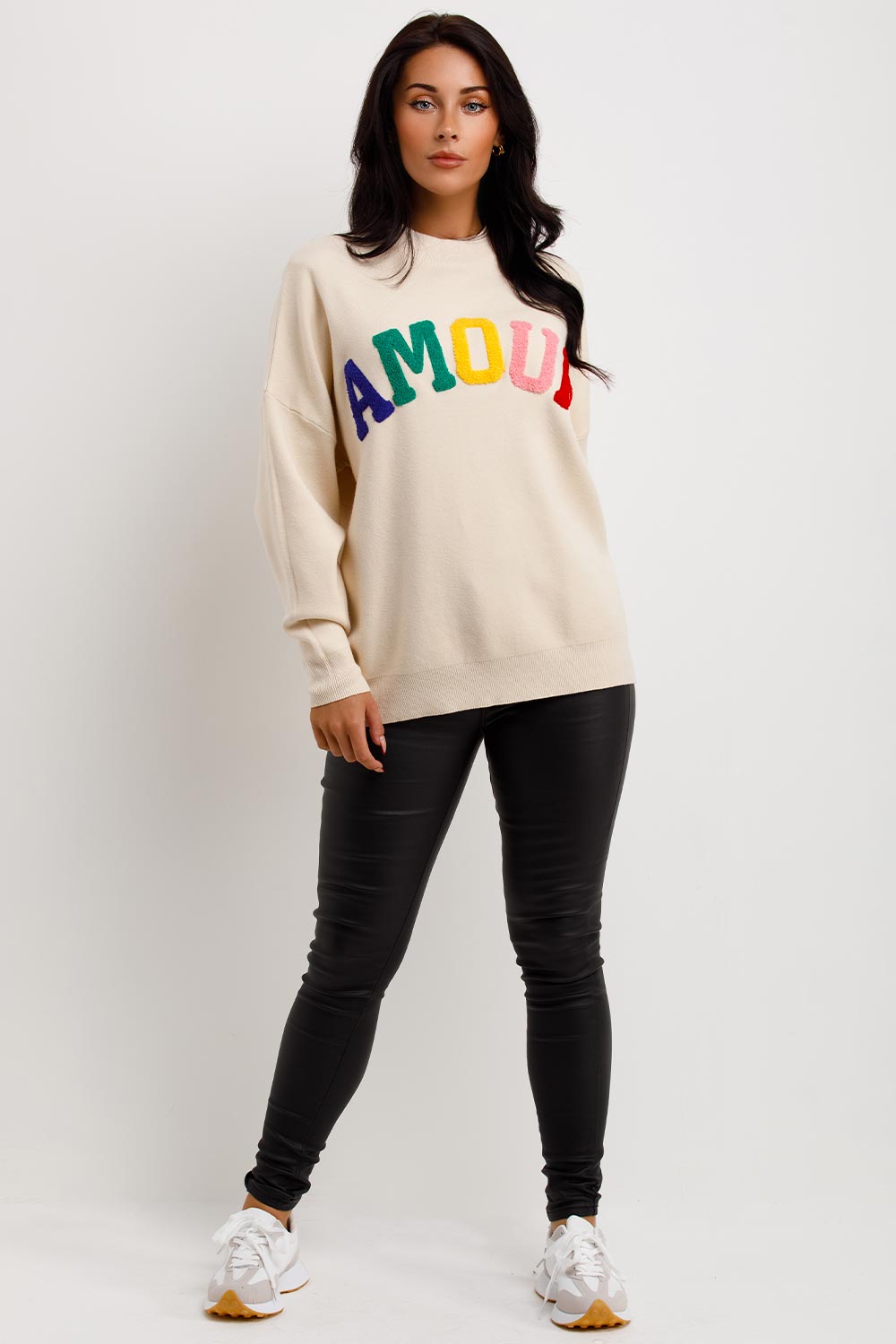 amour towelling knitted jumper womens