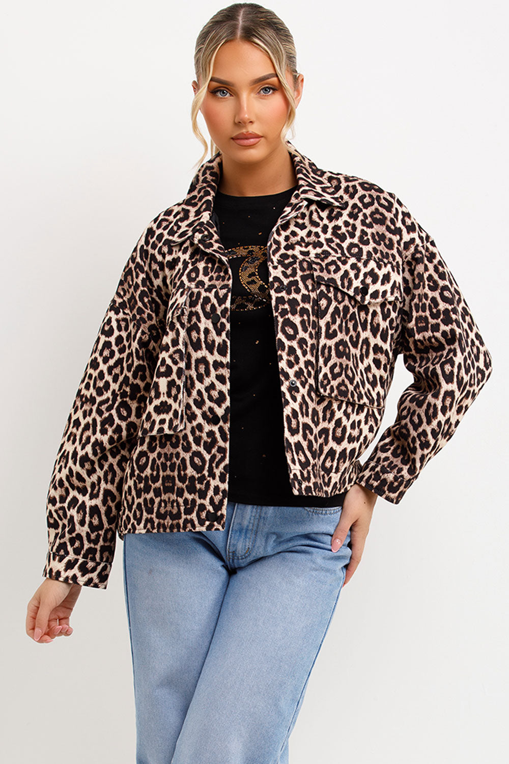 womens leopard print jacket