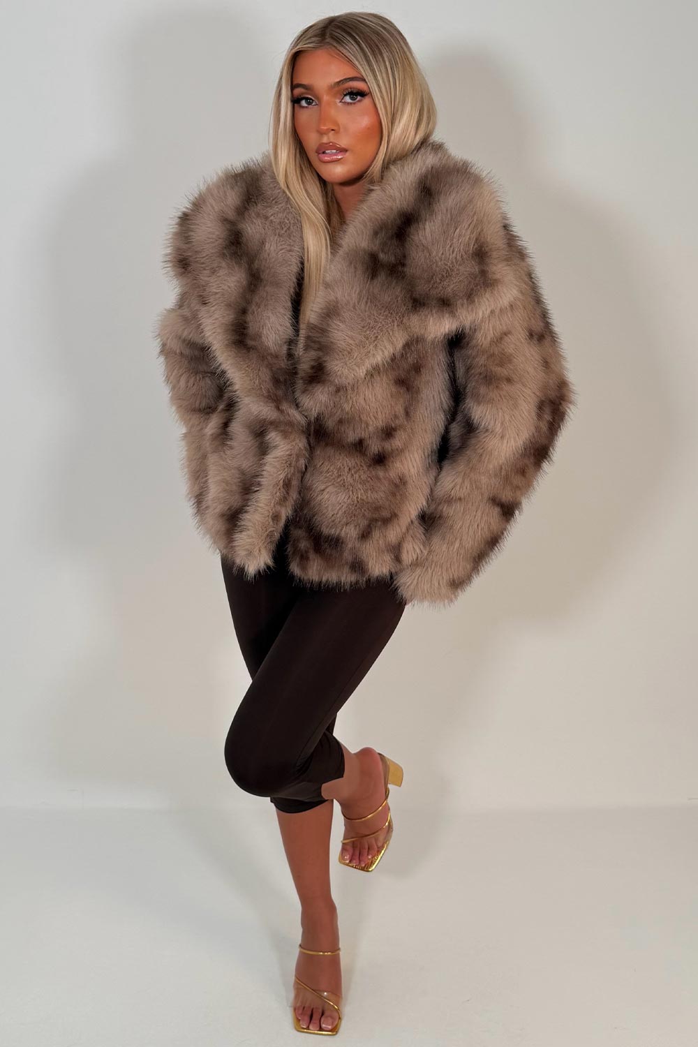 zara womens fur jacket with collars uk