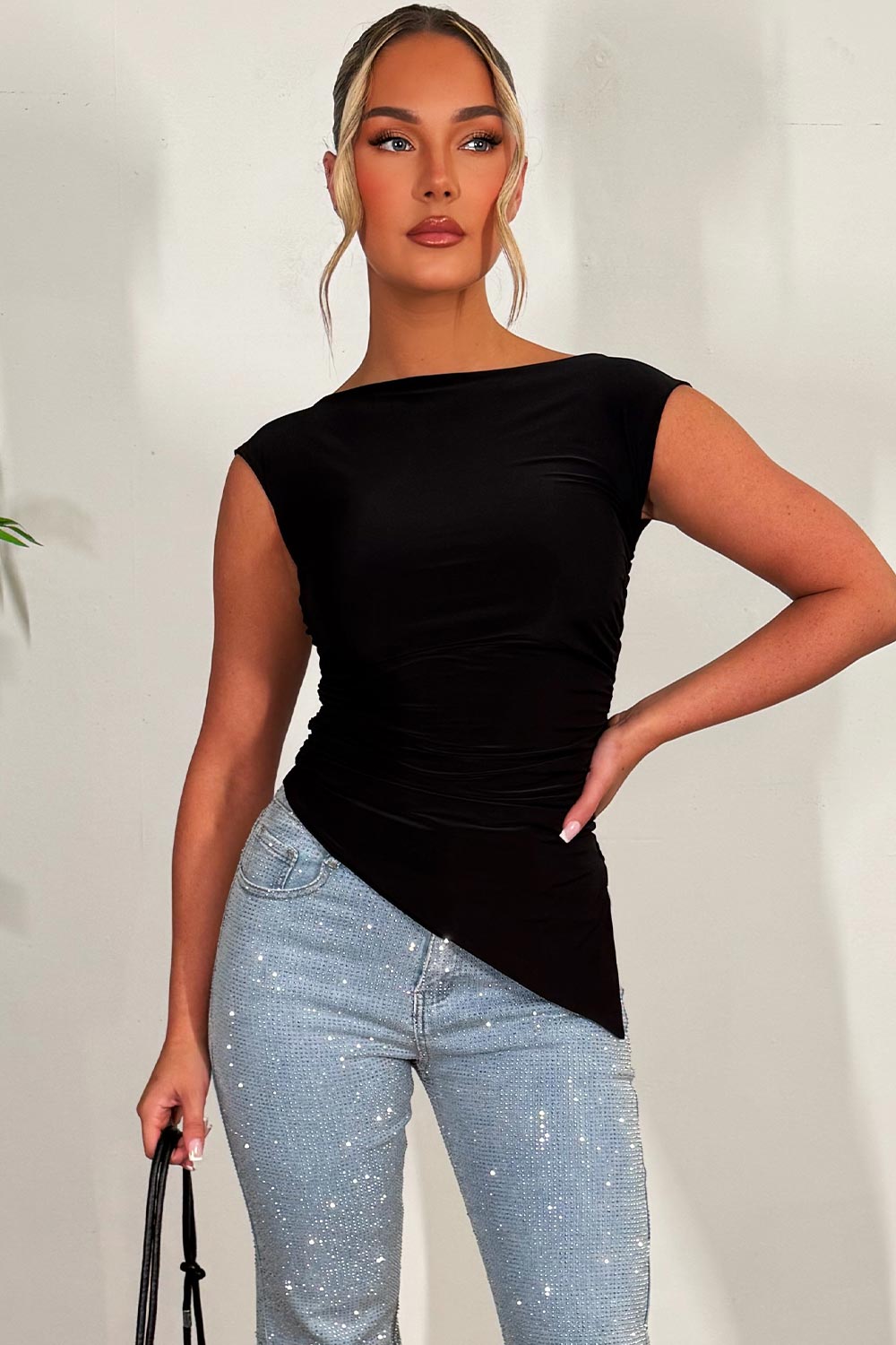 asymmetric top summer holiday clothes festival tops