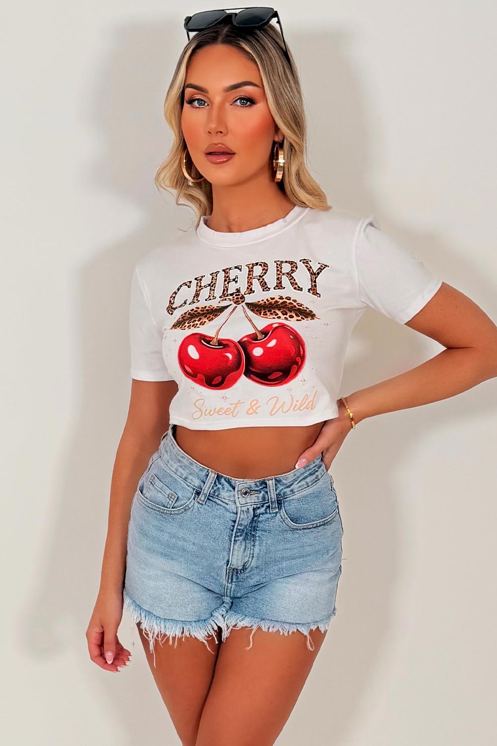 womens cherry bomb crop top festival clothes white uk