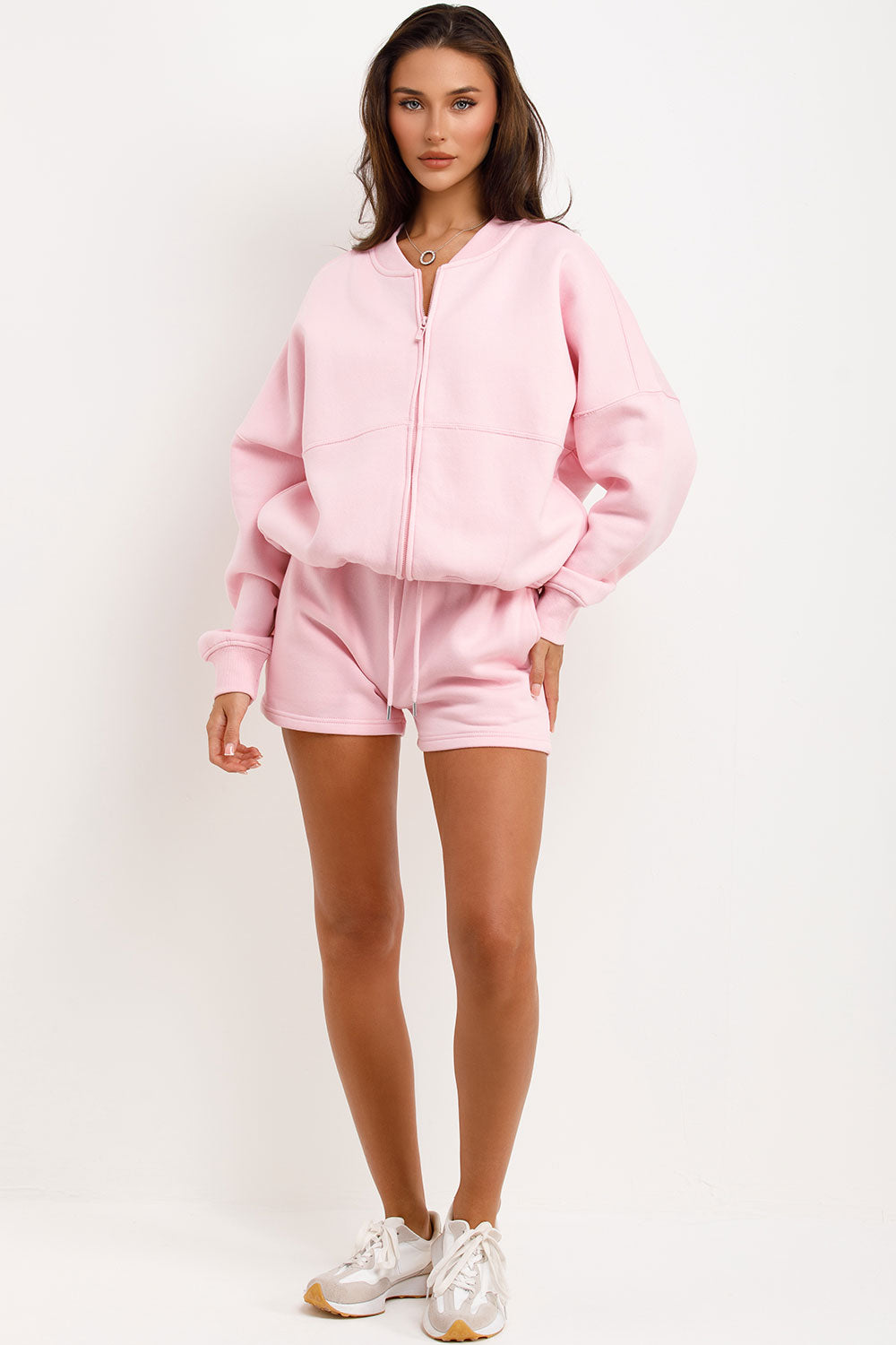 short tracksuit womens zara bomber jacket and shorts set airport outfit