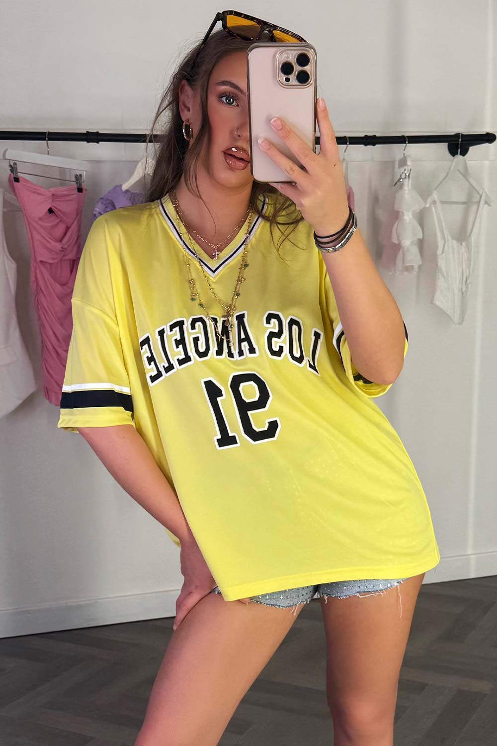 womens football jersey t shirt oversized