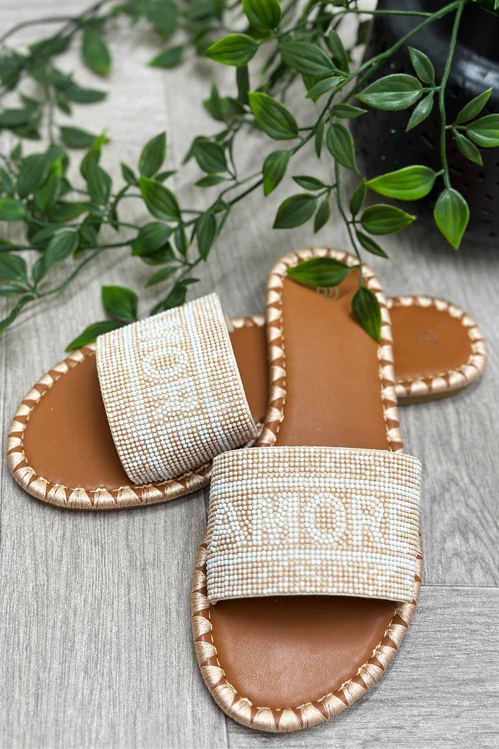 amore slider sandals womens