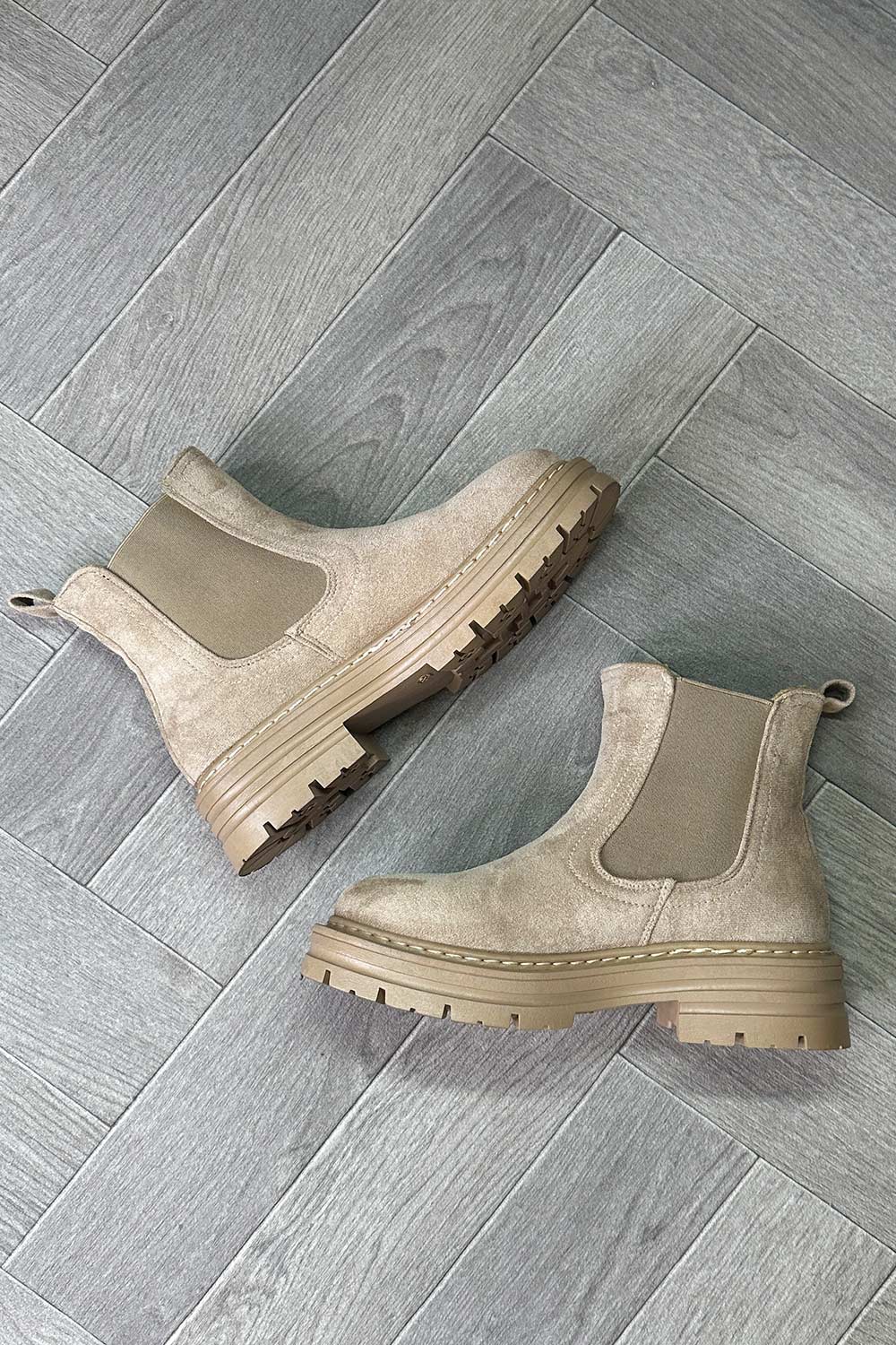 womens beige suede ankle boots chelsea