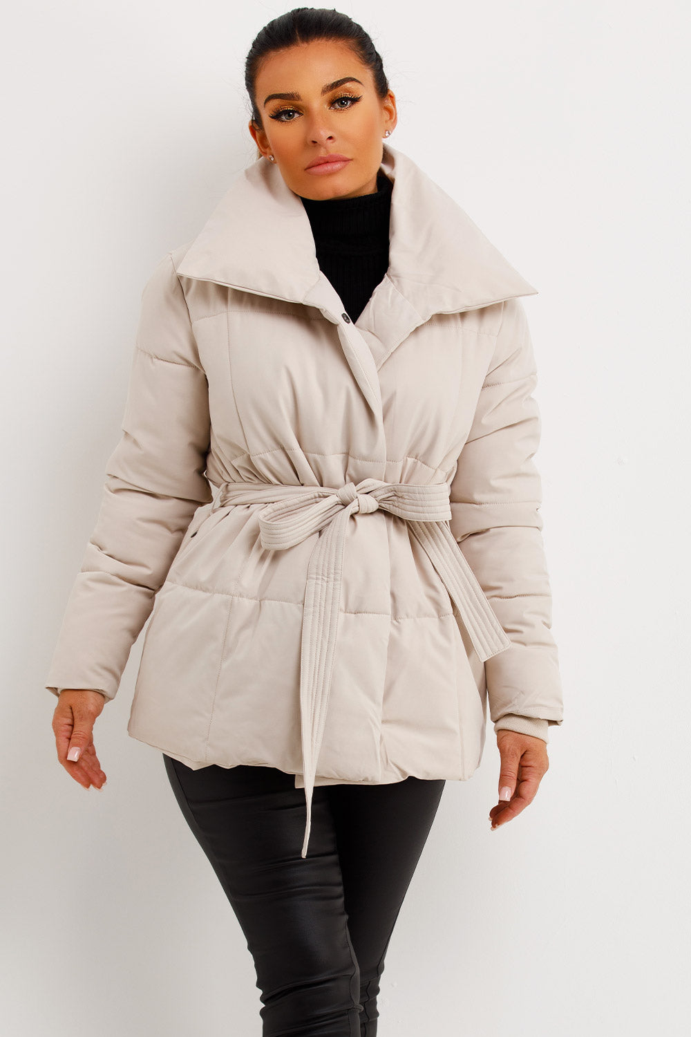womens beige duvet jacket