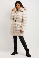 womens puffer coat with fur hood