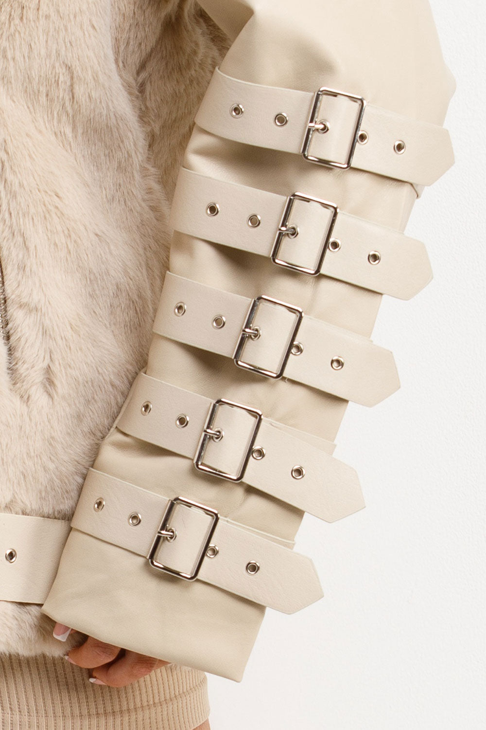 faux leather faux fur aviator jacket styledup