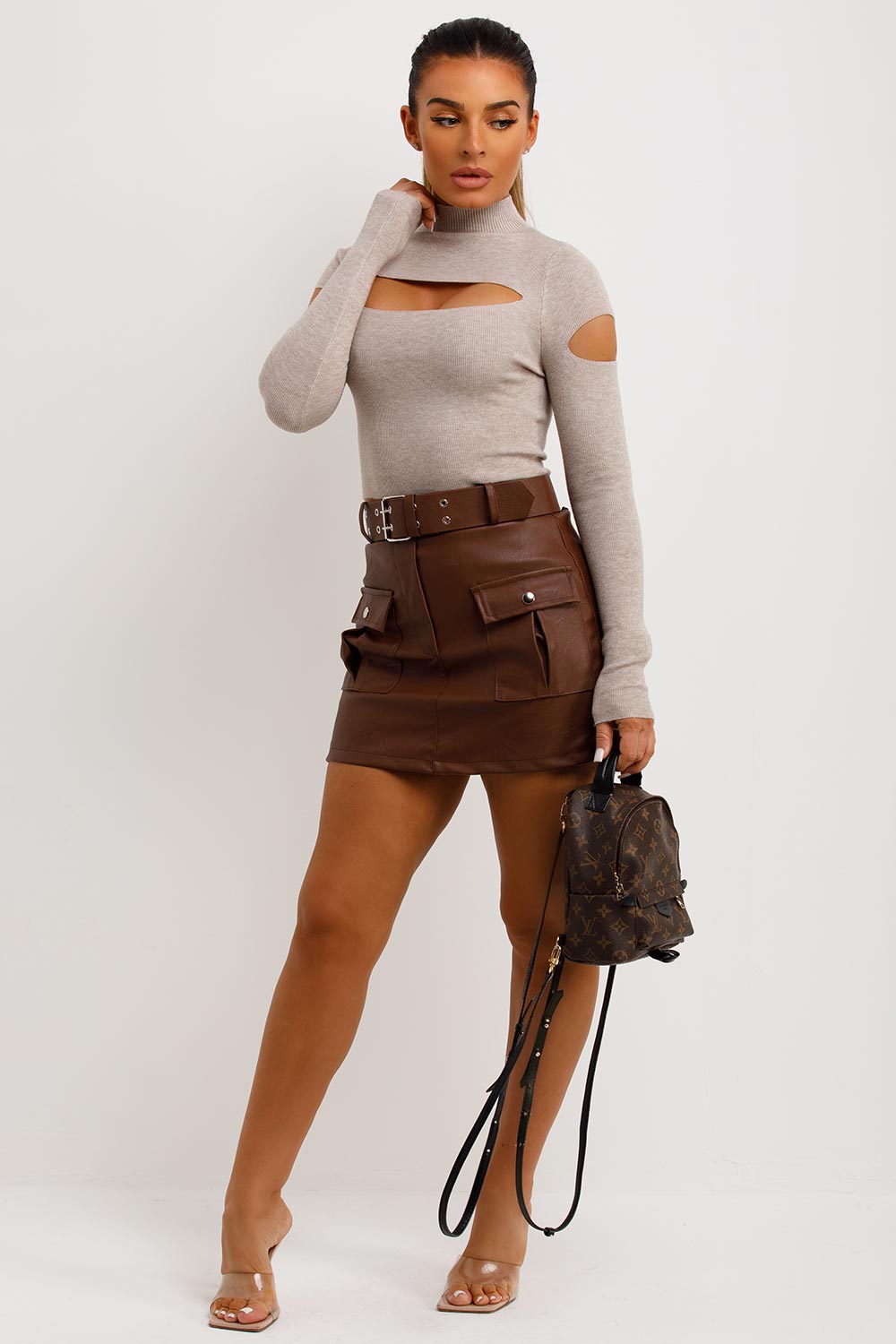 cut out knitted top going out outfit