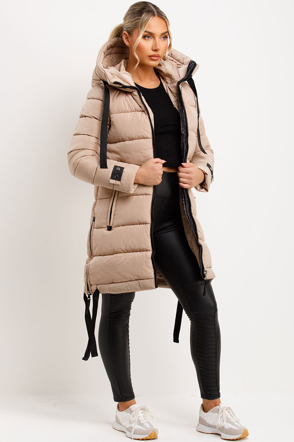 longline puffer jacket womens outerwear