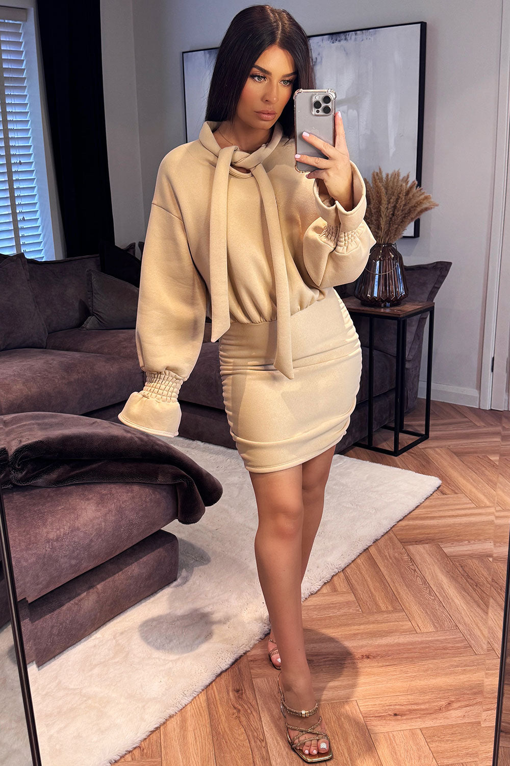 long sleeve jumper dress bodycon shape
