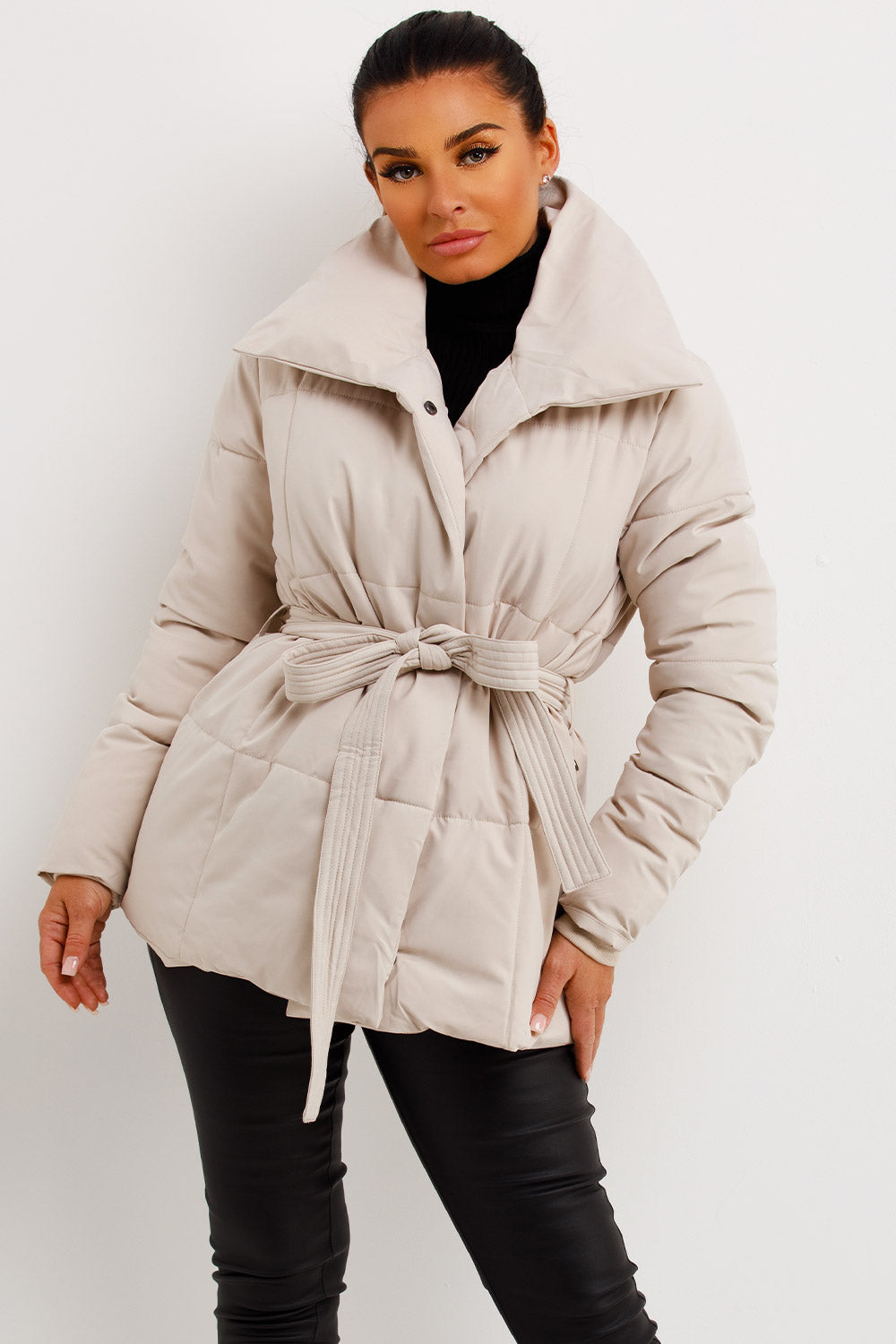 padded puffer duvet coat womens
