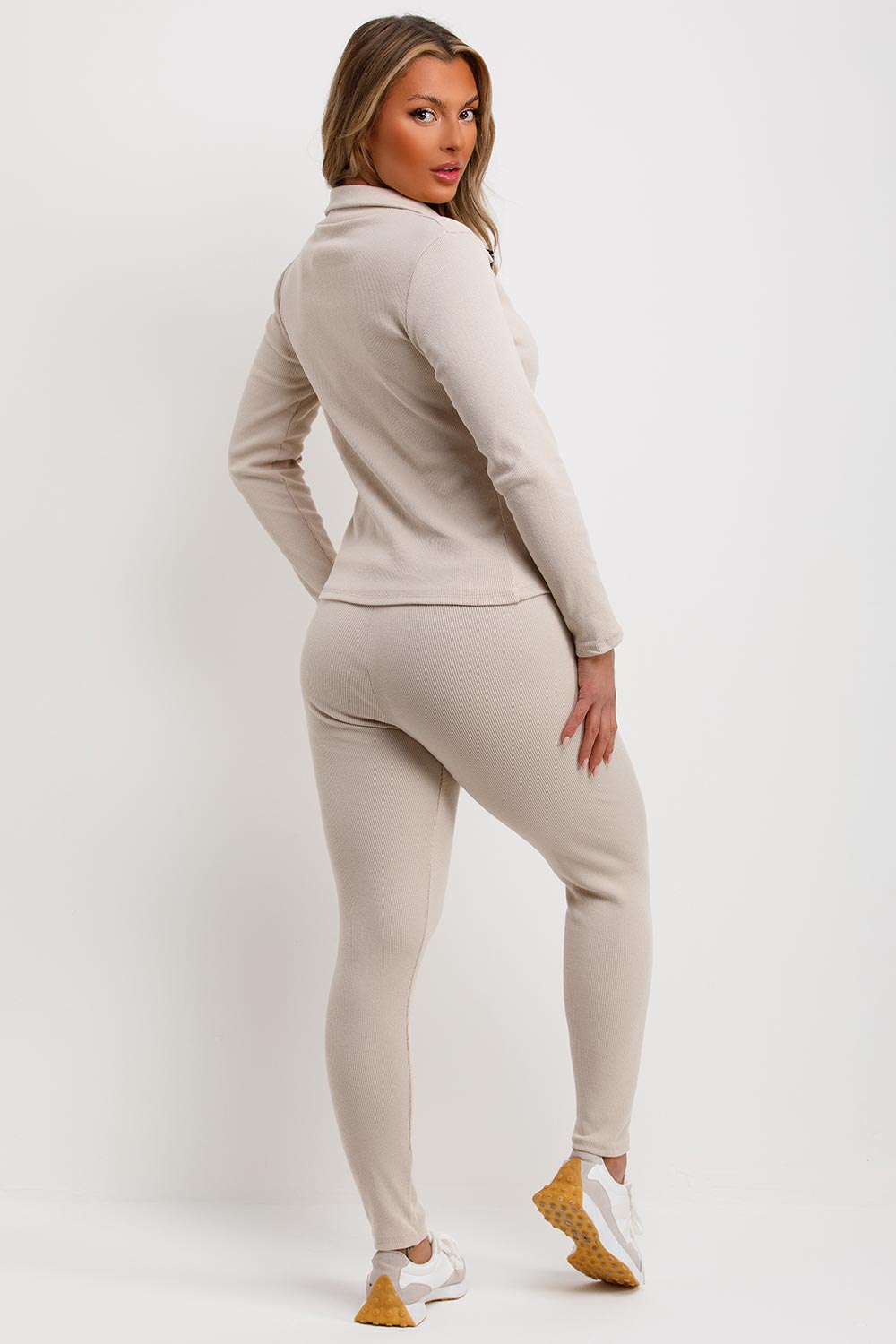 double zip front loungewear co ord set