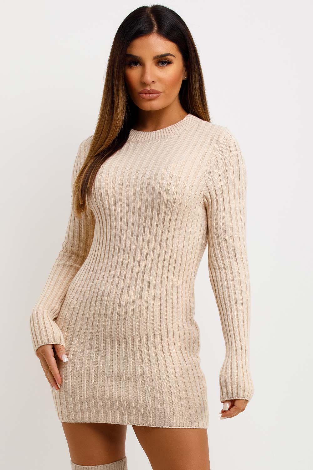 jumper dress with long sleeves christmas outfit