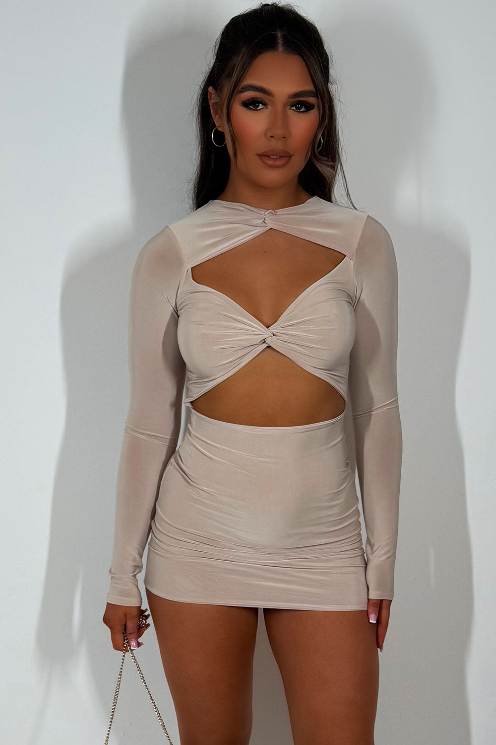 cut out long sleeve mini dress styledup festival rave outfit