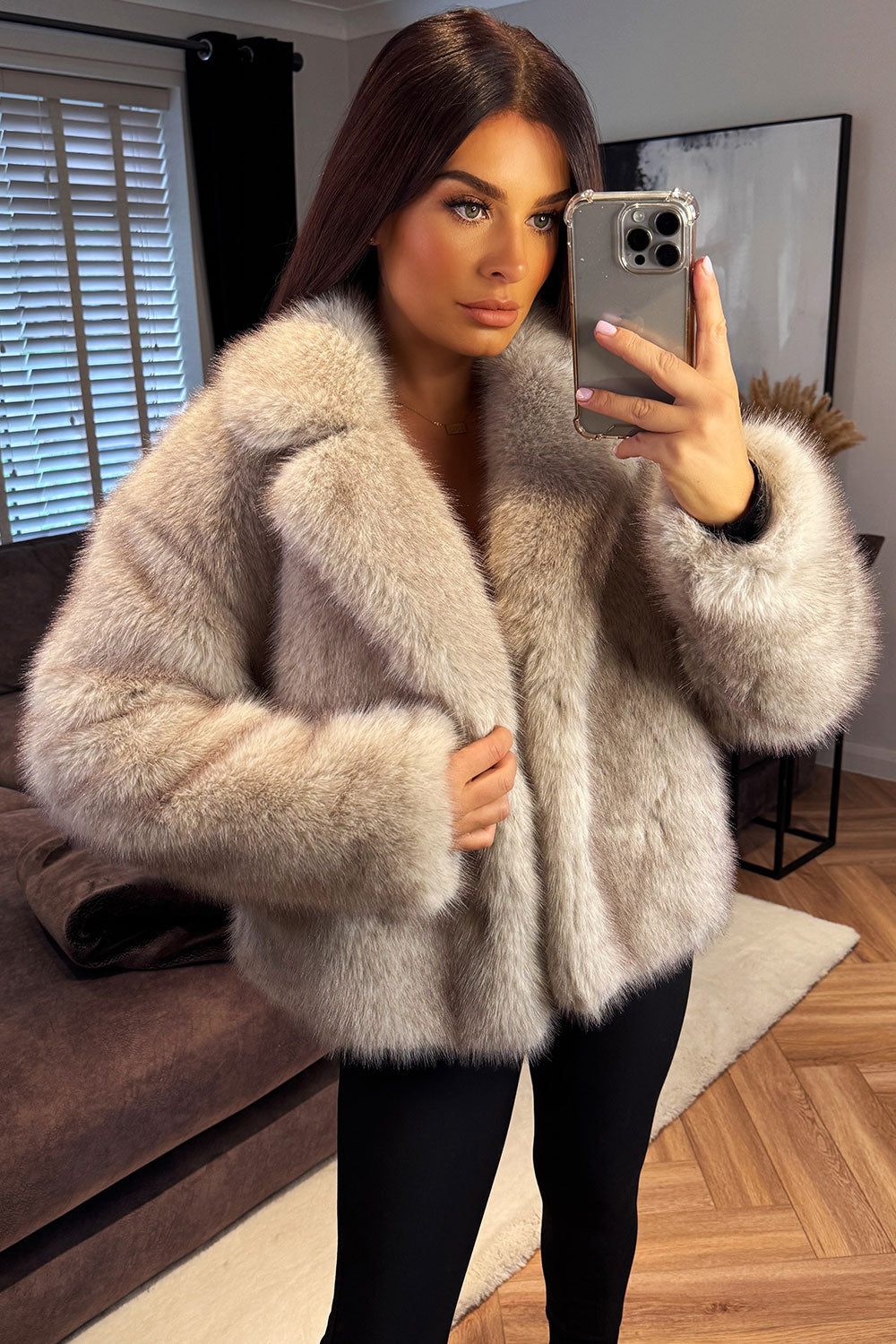 faux fur jacket zara womens