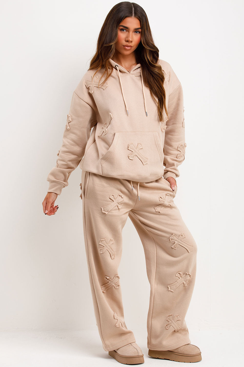 womens crucifix hoodie and joggers