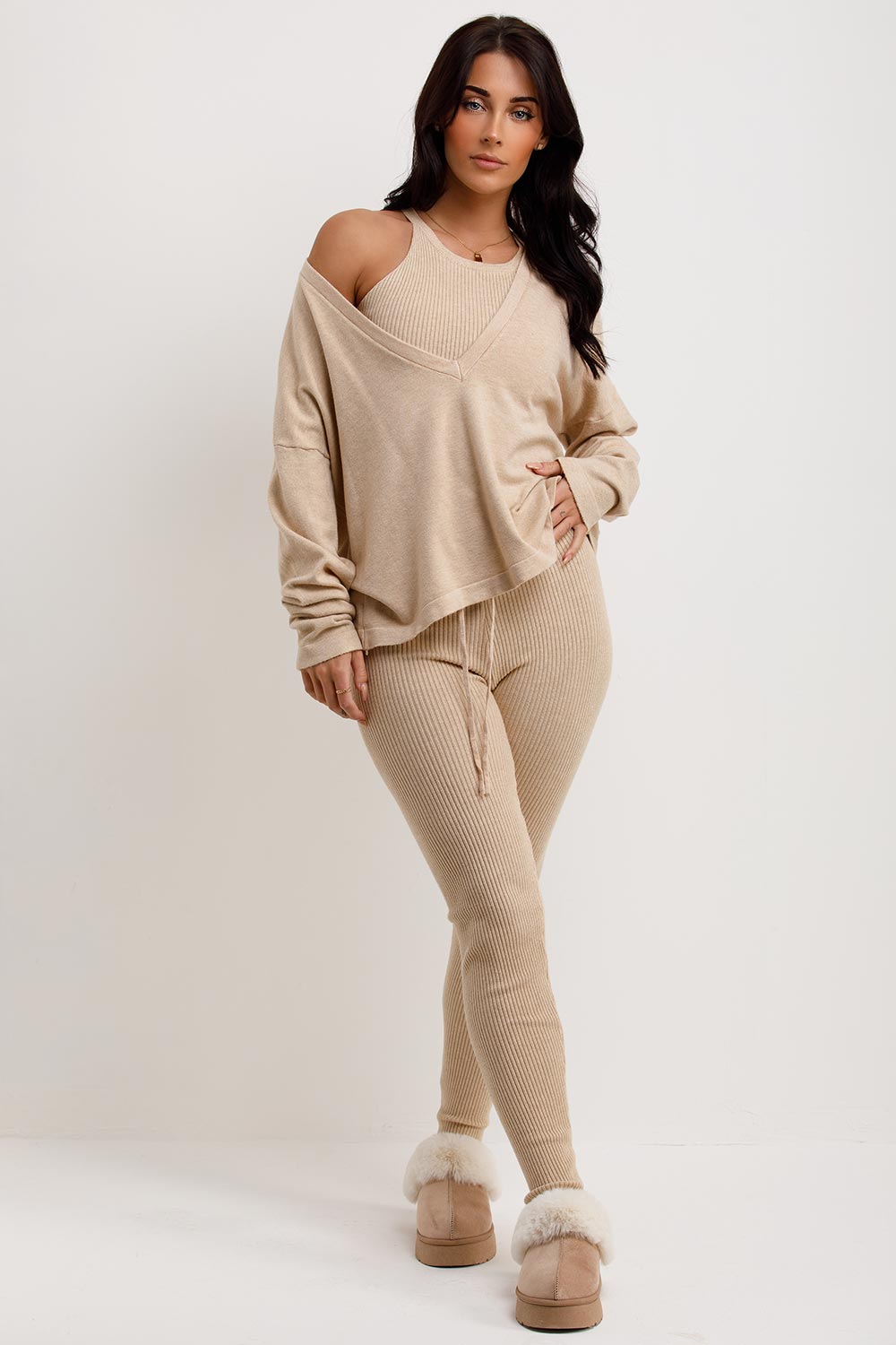 womens 3 piece lounges set