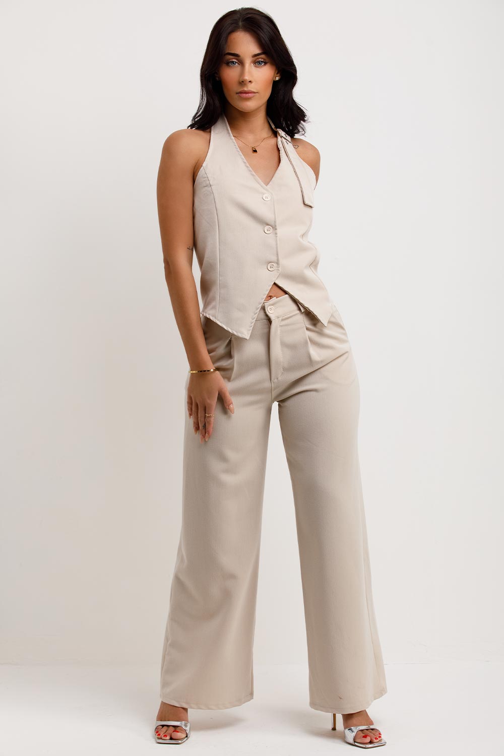 zara womens trousers and waistcoat co ord set