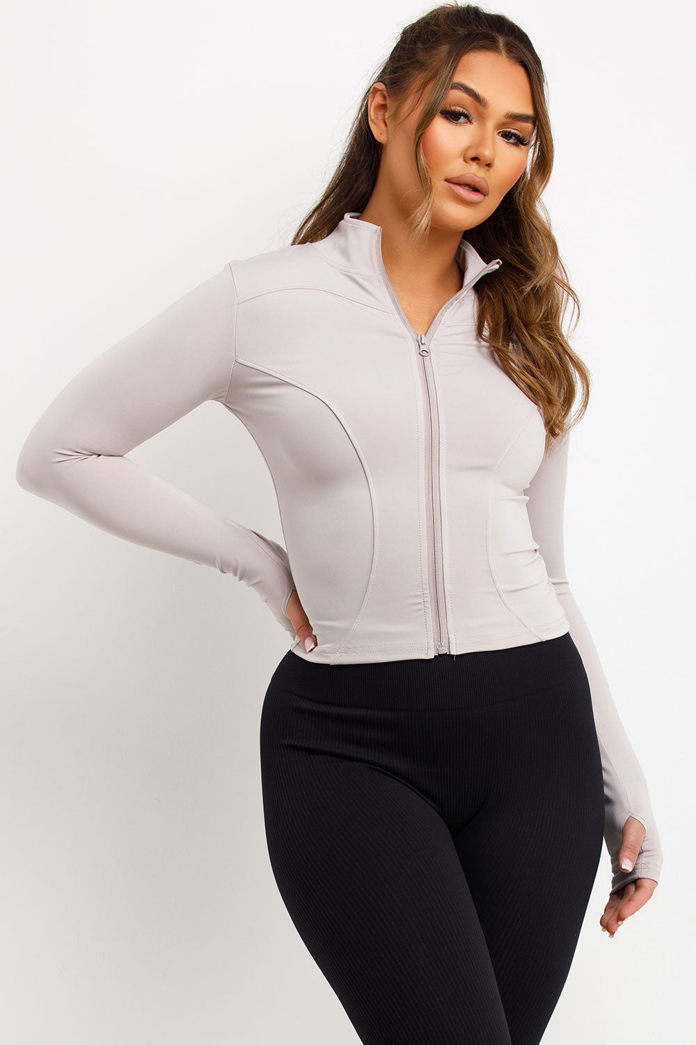 skims zip up sports jacket womens