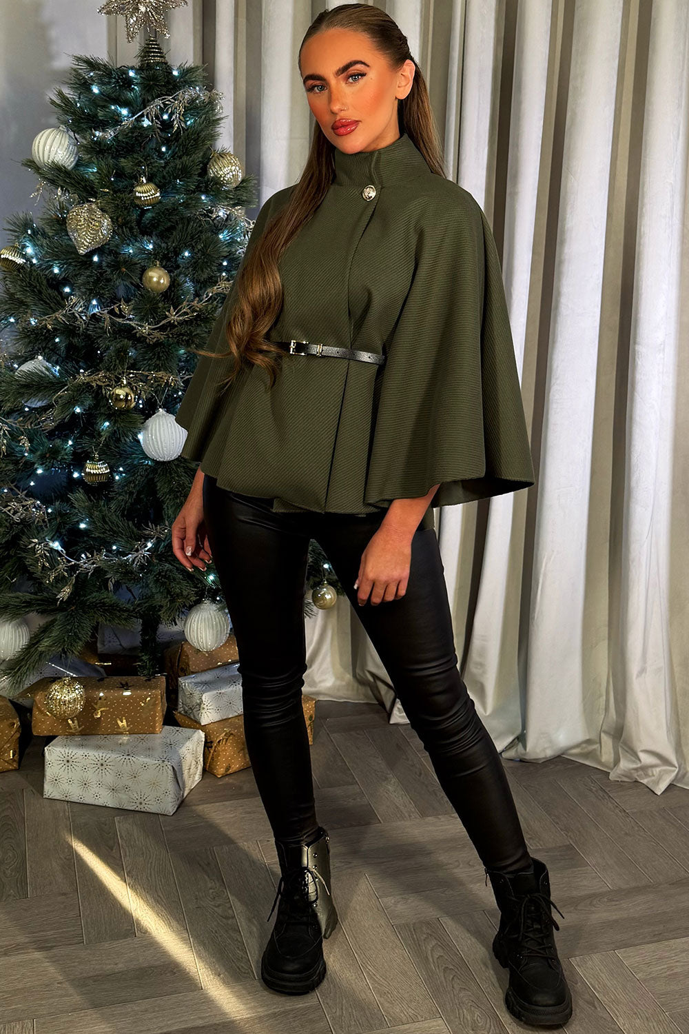 cape with belt womens styledup