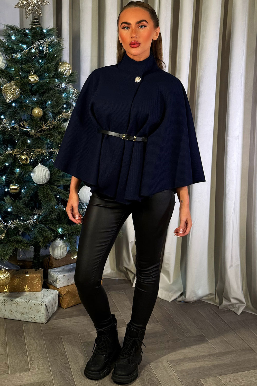 cape with belt womens styledup