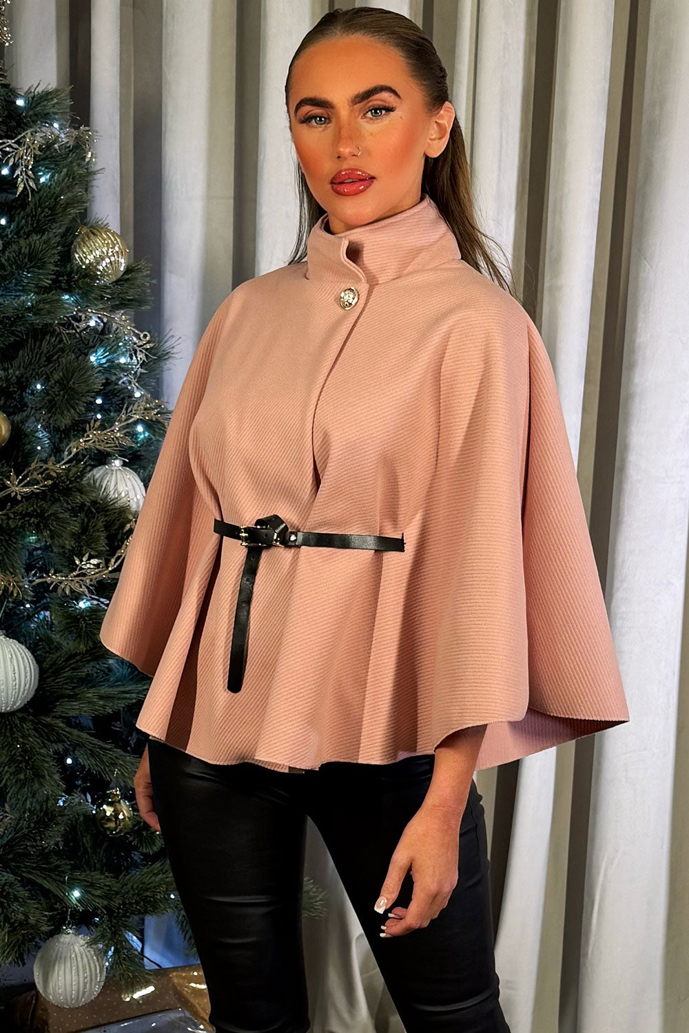 cape with belt womens styledup