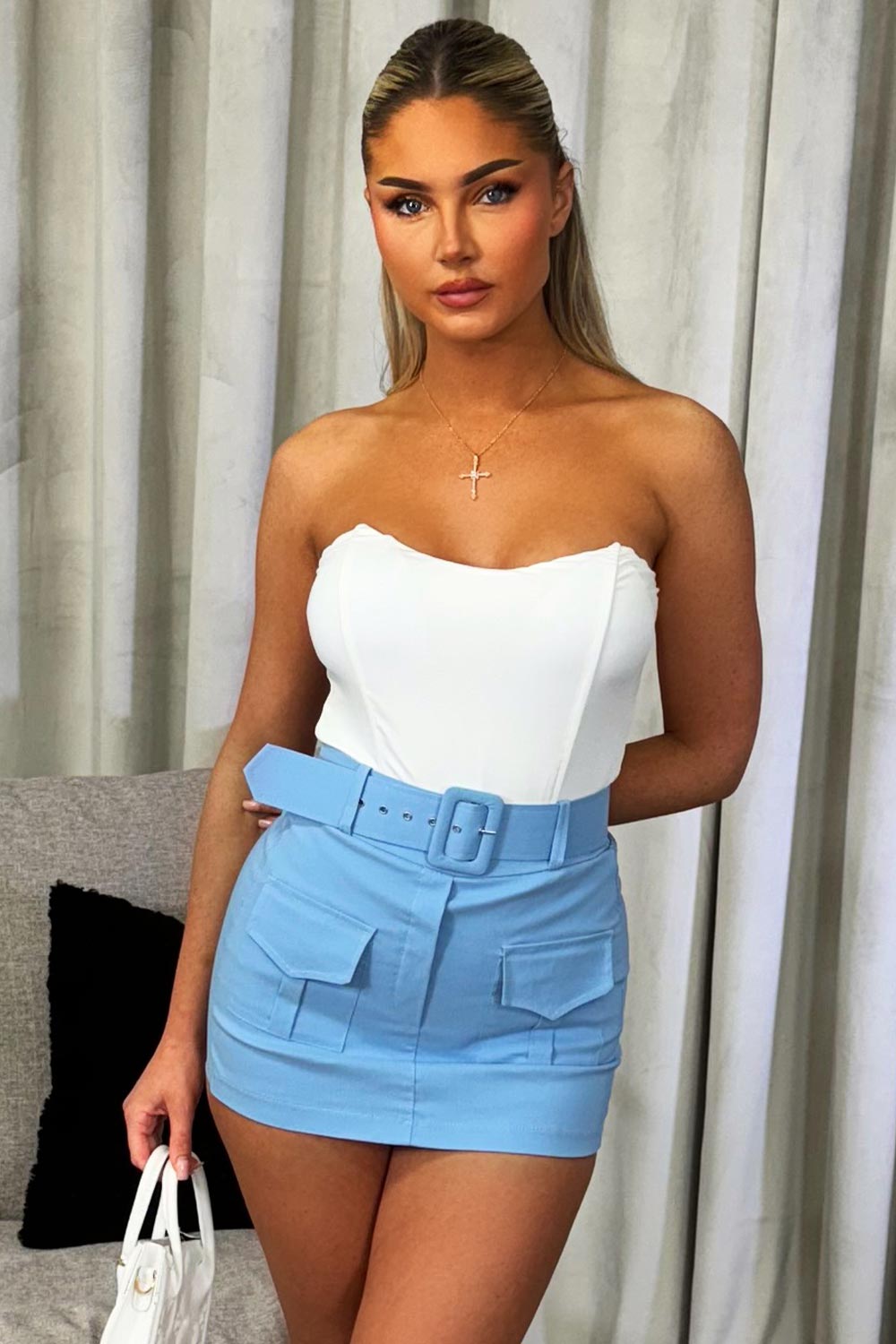 skorts with cargo pockets and belt