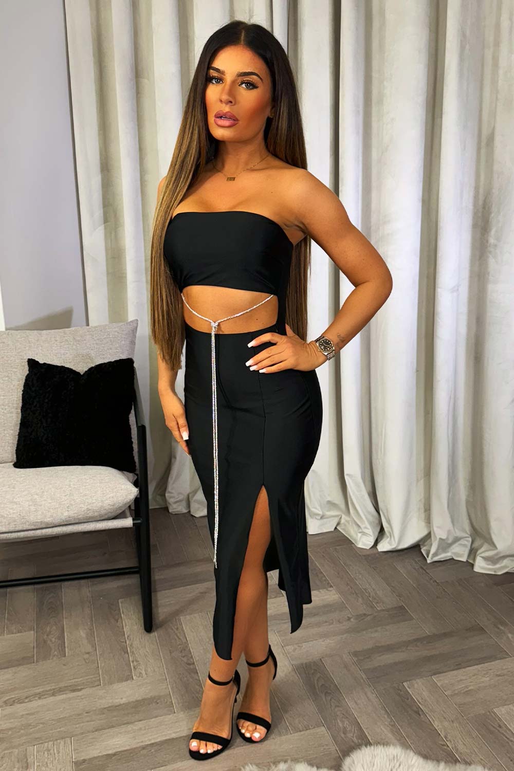 womens black going out christmas dress