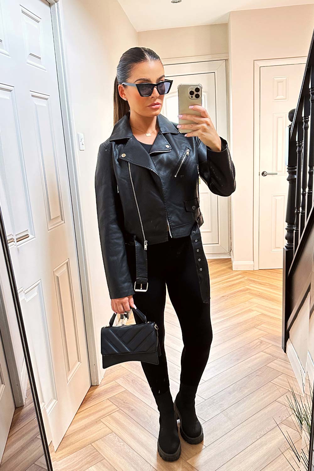 zara faux leather biker jacket womens