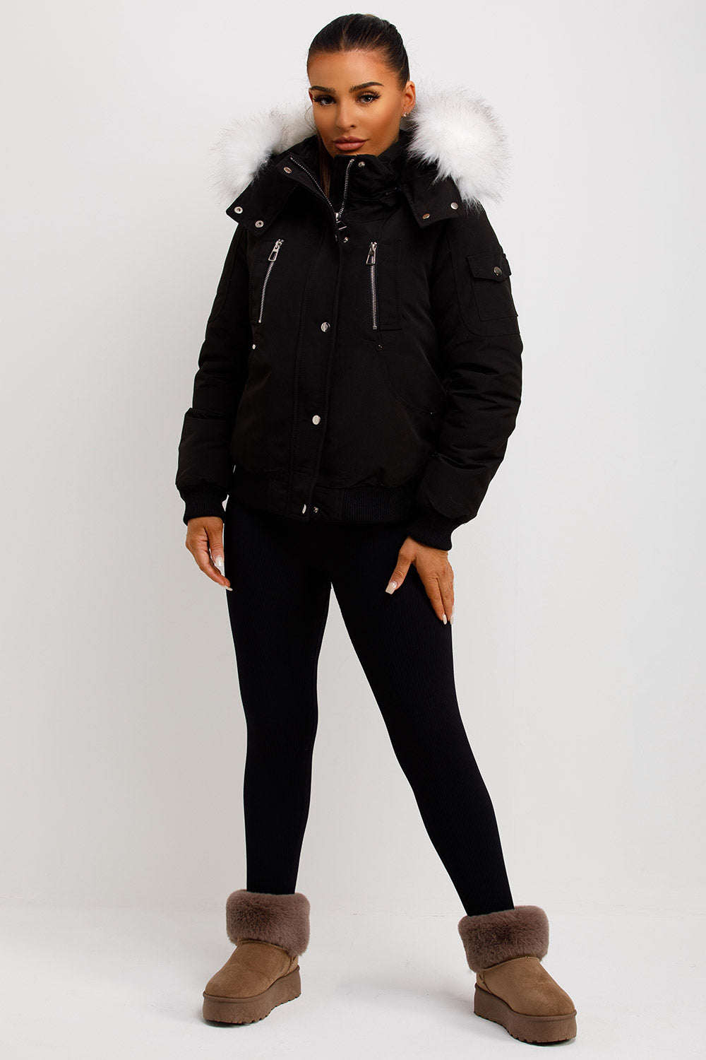 womens moose knuckle canada coat with fur hood