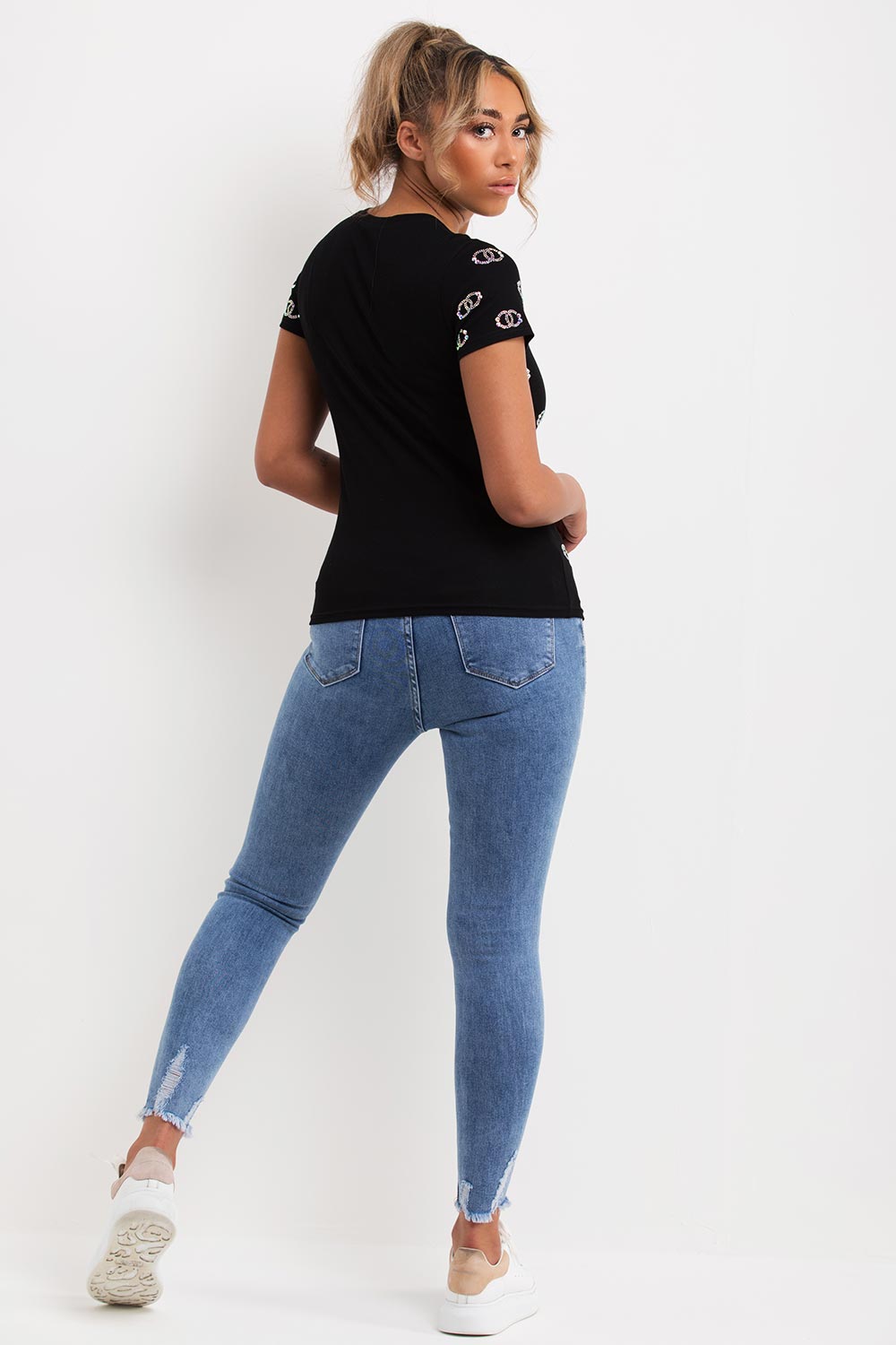 chanel diamante t shirt womens