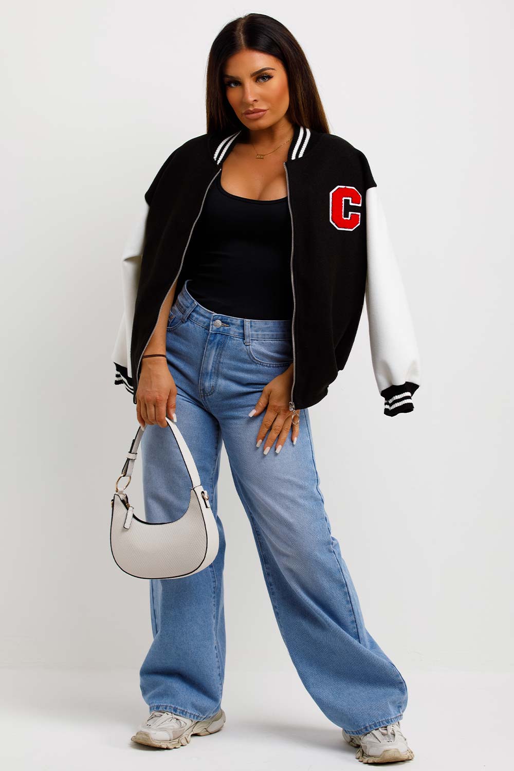 letter c bomber jacket womens