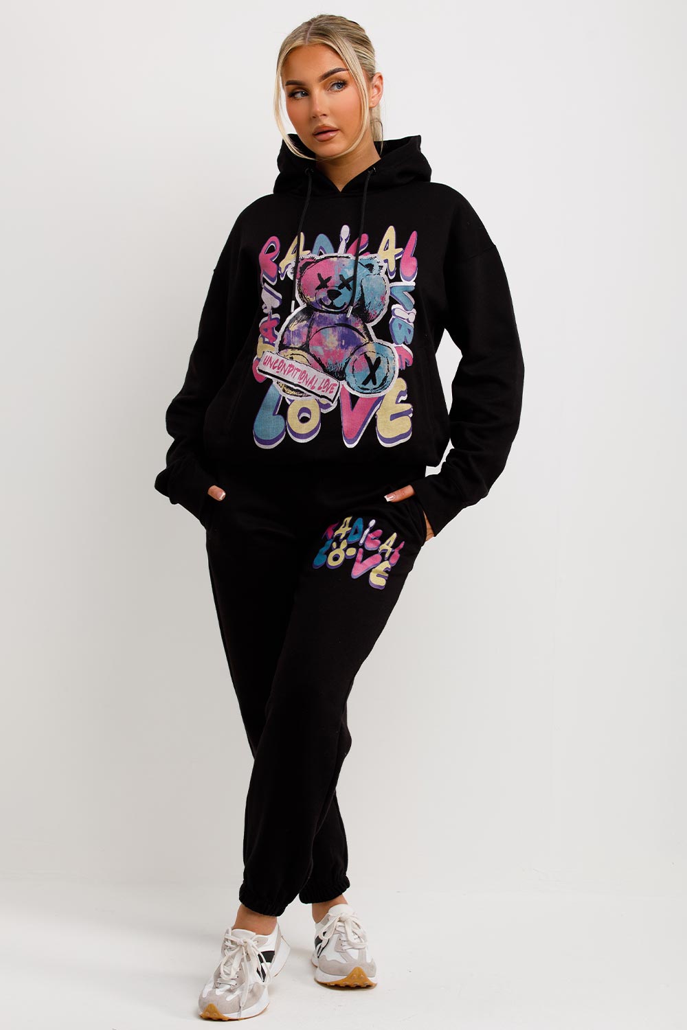 womens tracksuit hoodie and joggers co ord set