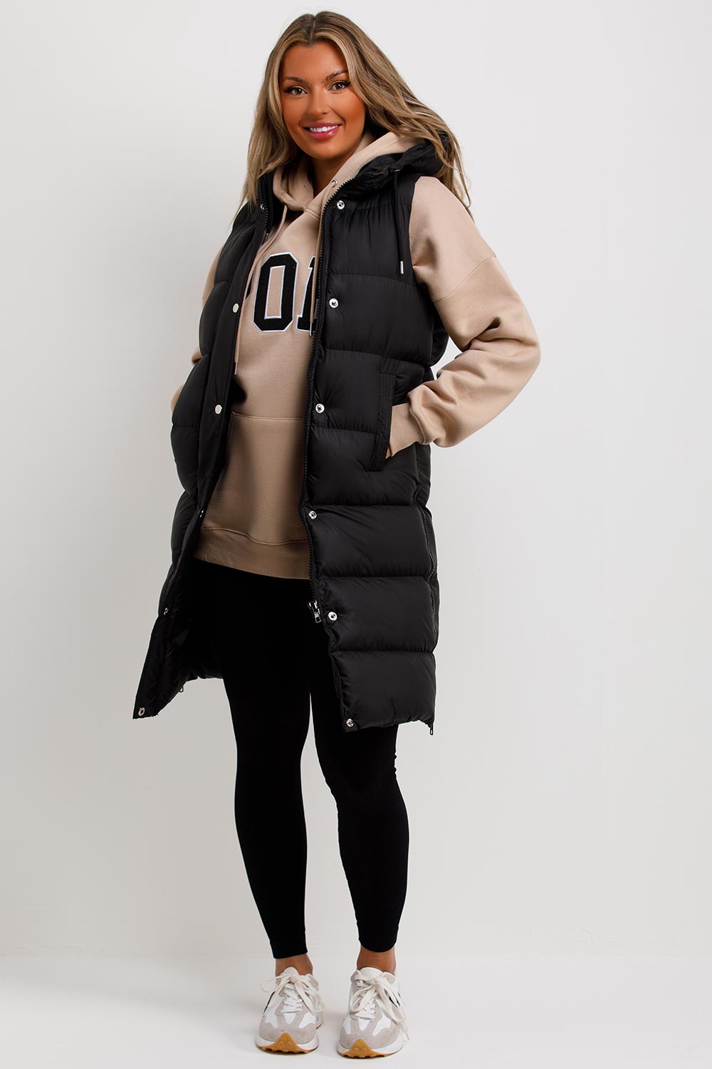 long puffer styledup gilet