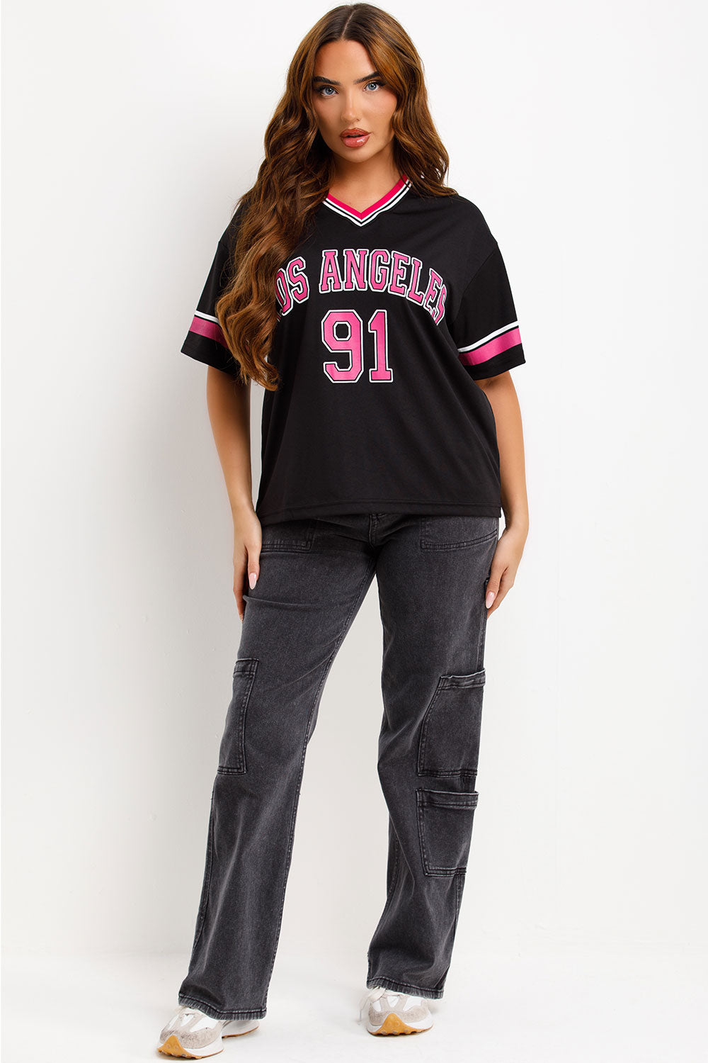 womens football jersey t shirt oversized
