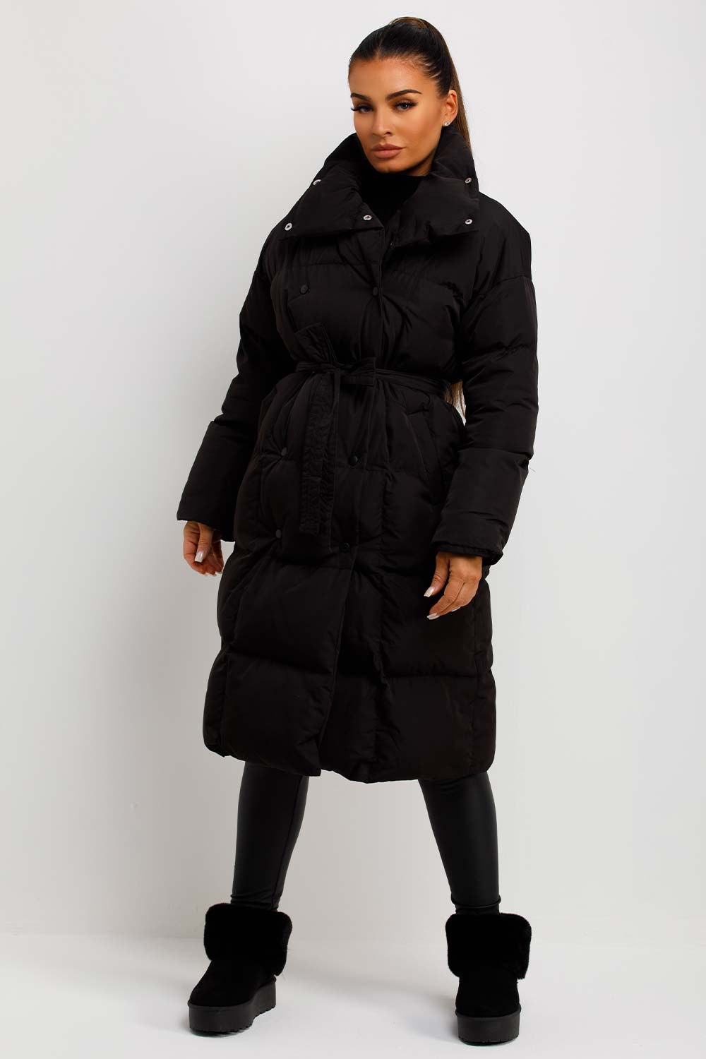 womens long puffer coat