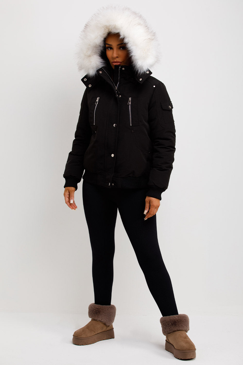 womens moose knuckle canada jacket with fur hood