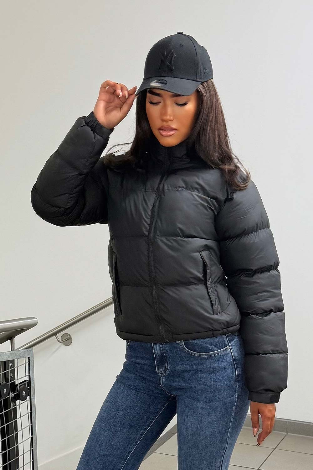 girls back to school jacket black