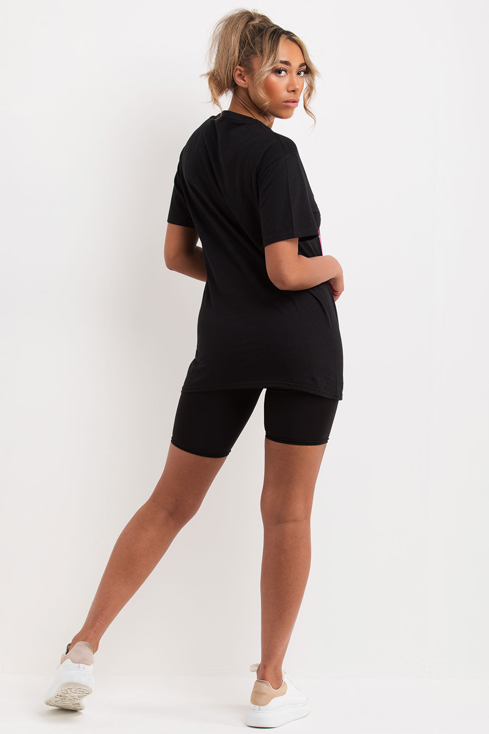 womens black oversized t shirt