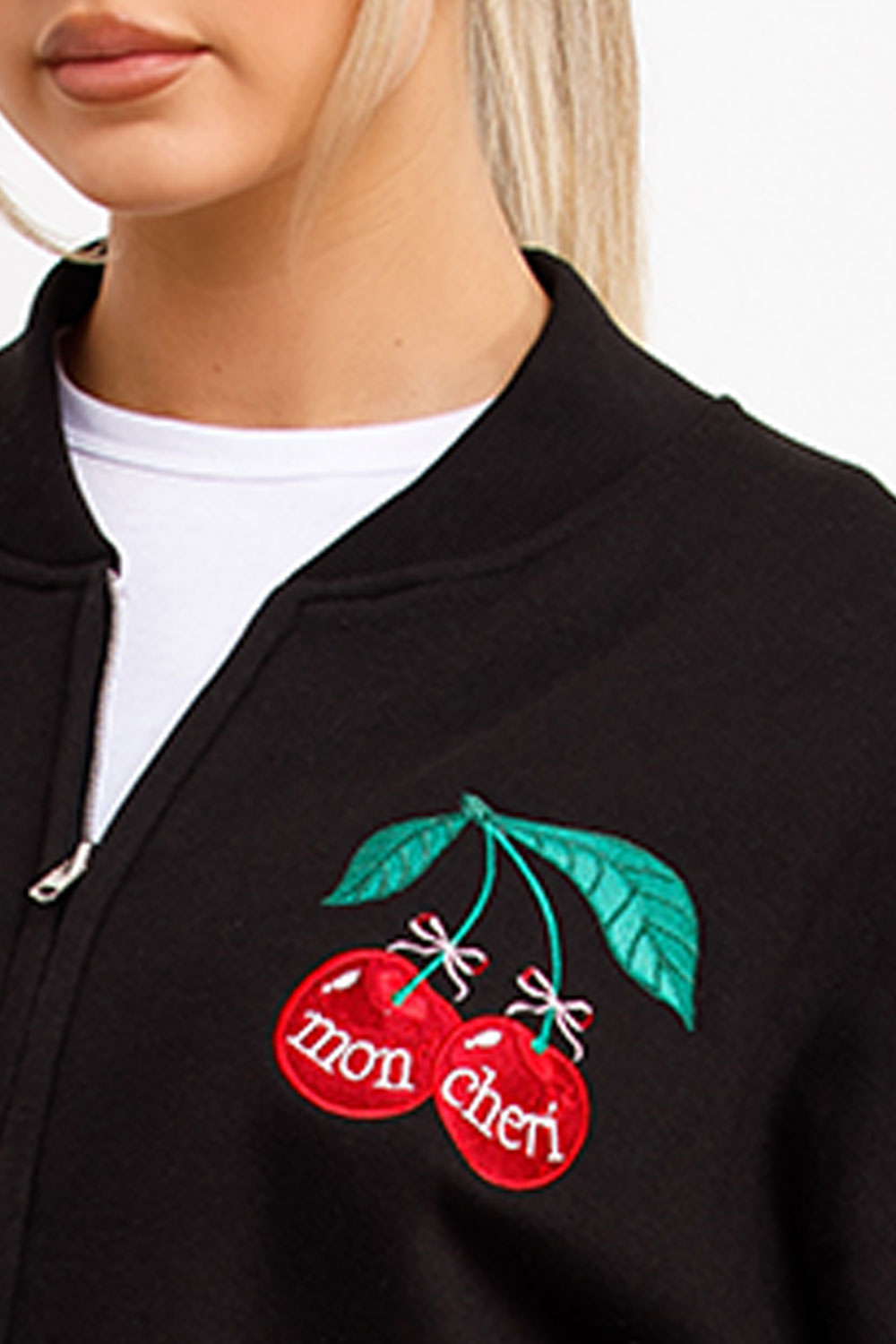 womens zara bomber sweatshirt and straight leg joggers loungewear set