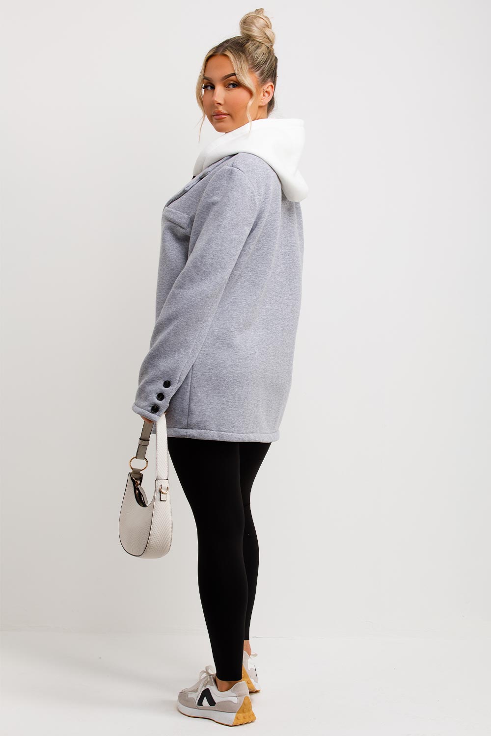 zara womens blazer with hood