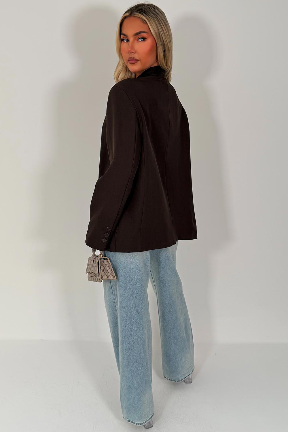 blazer jacket with cross over button fastening zara uk sale