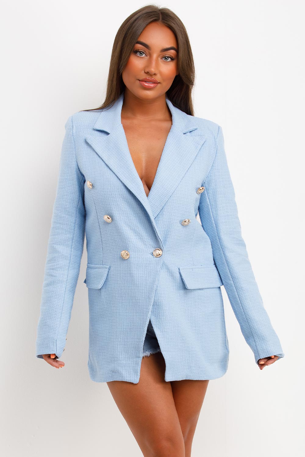 blazer jacket with gold buttons zara womens