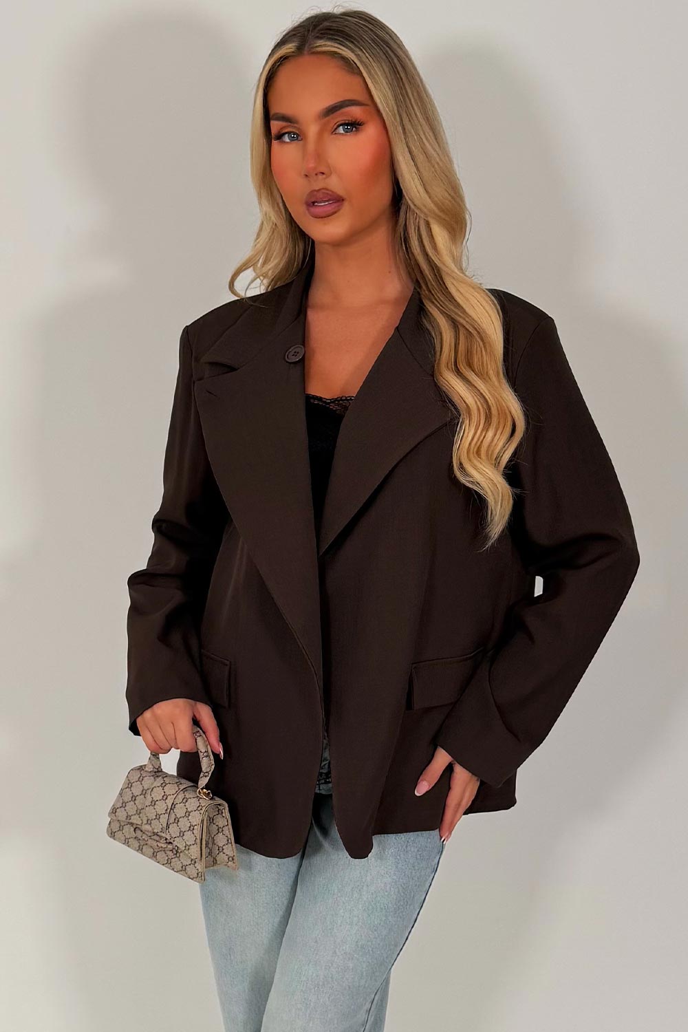 zara womens asymmetric tailored jacket blazer day to night outfit styledup