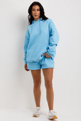 shorts and hoodie tracksuit womens loungewear airport outfit