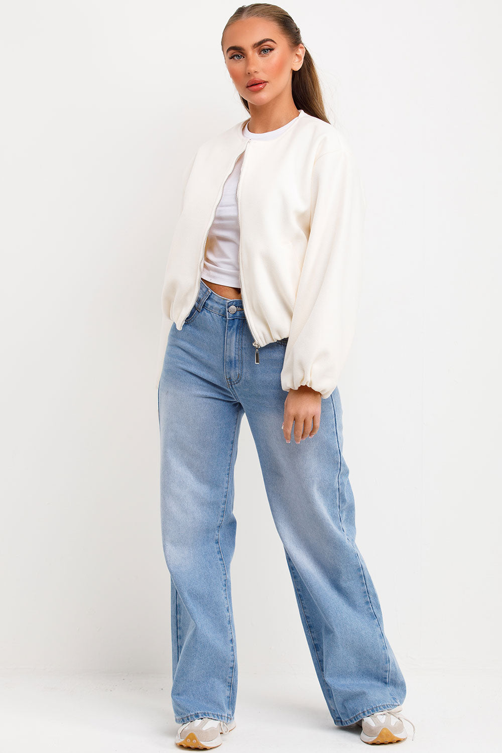 bomber jacket with elasticated hem and elasticated cuffs zara womens uk